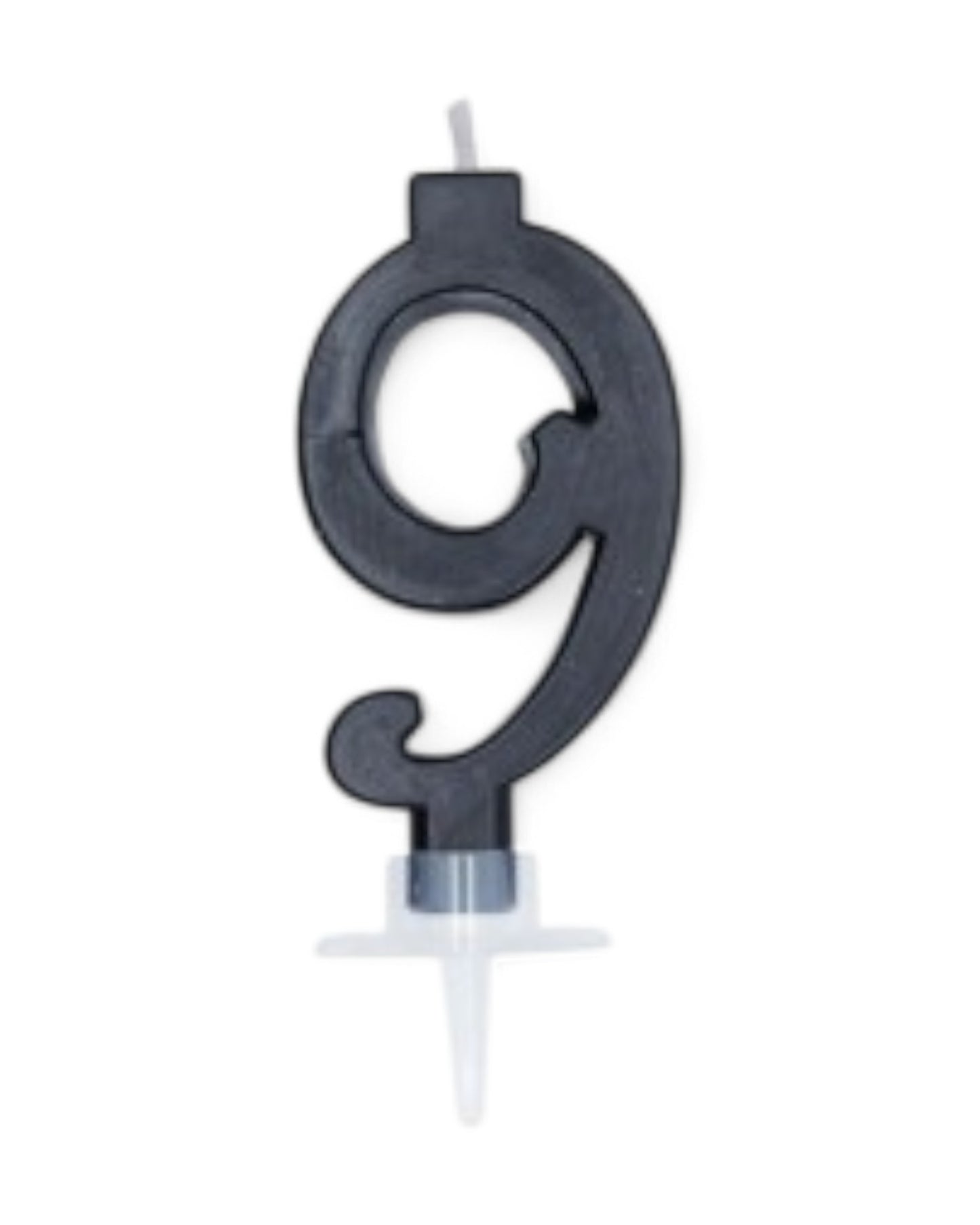 Candeline Numerali | 0-9 | Italic | Nero | 10 Cm