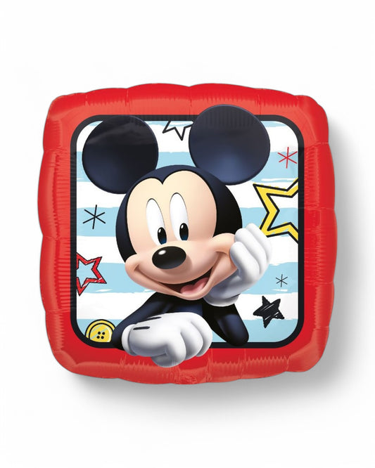 Palloncini Foil | Topolino Quadrato | 18 Pollici | 1 Pz