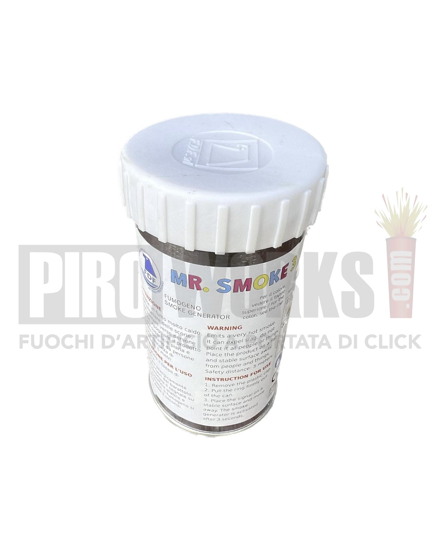 Fumogeno | Mr. Smoke 3 | Barattolo | 2 Minuti | Vari Colori | F.D.F.