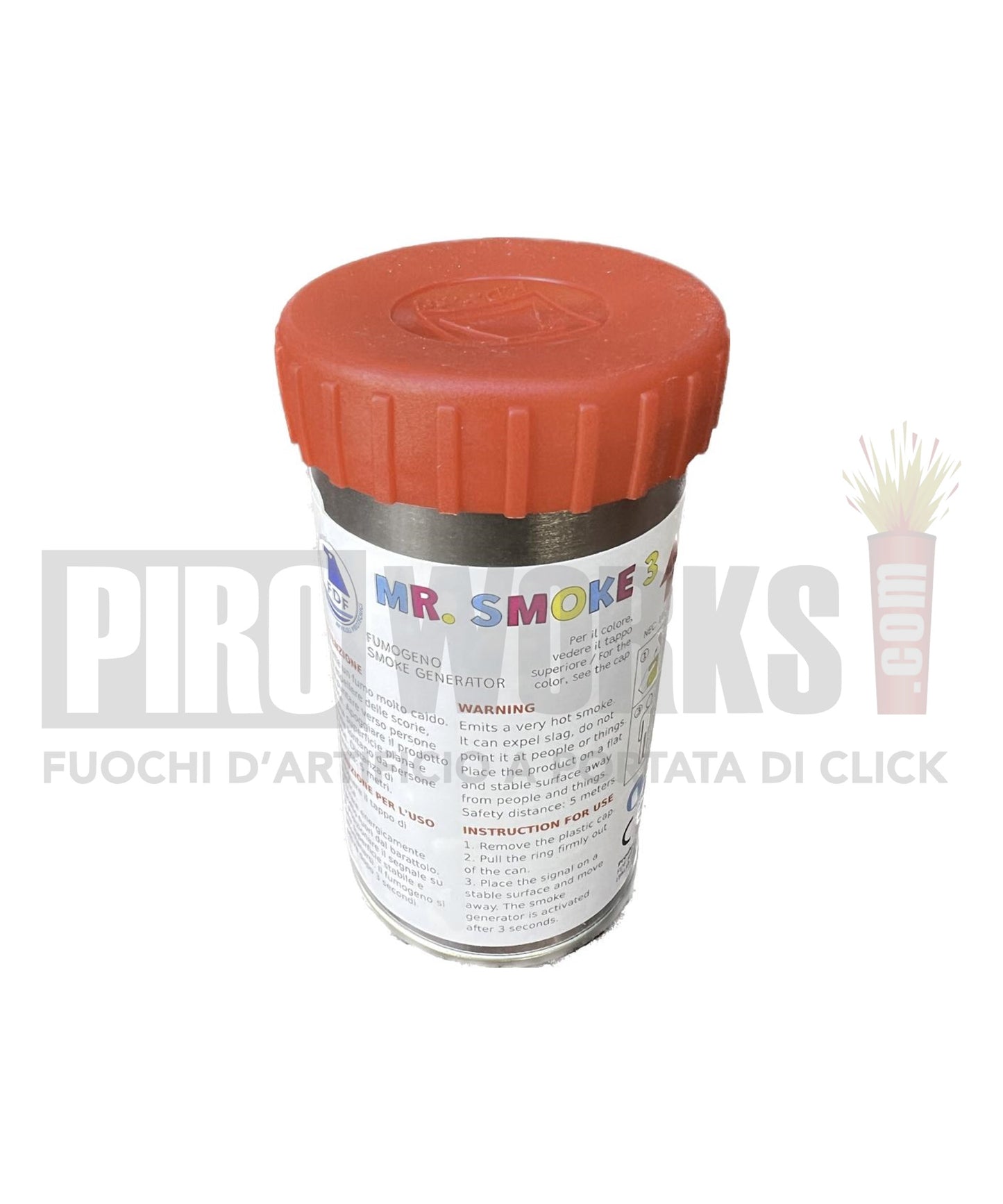 Fumogeno | Mr. Smoke 3 | Barattolo | 2 Minuti | Vari Colori | F.D.F.