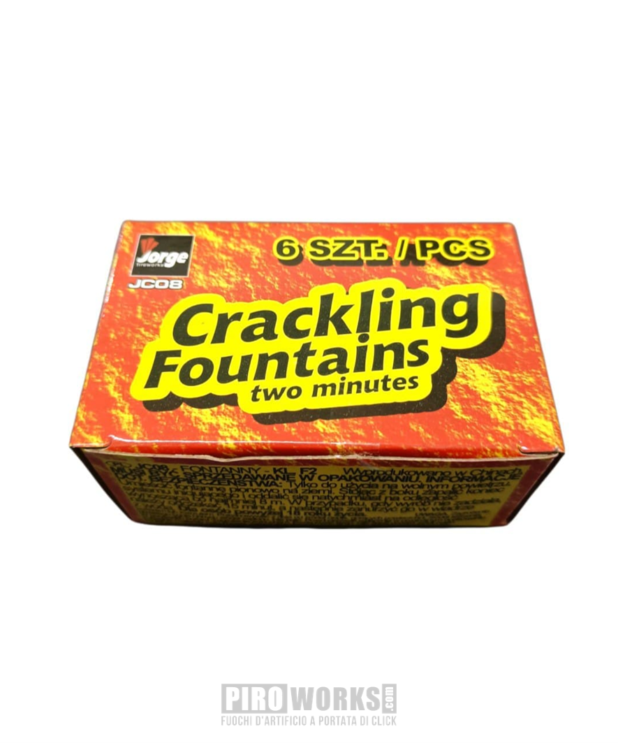 Crackling Fountain 2 MINUTES 6pcs 