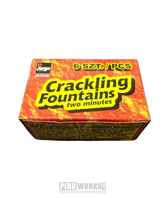 Crackling Fountain 2 MINUTES 6pcs 