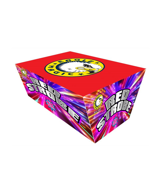 Red Strobe 48 Shots Red Glitter Trails 