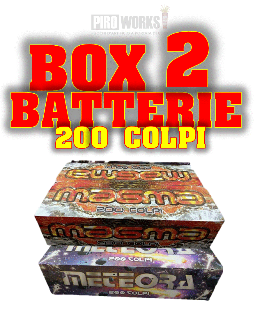BOX of 2 200 Shots Batteries