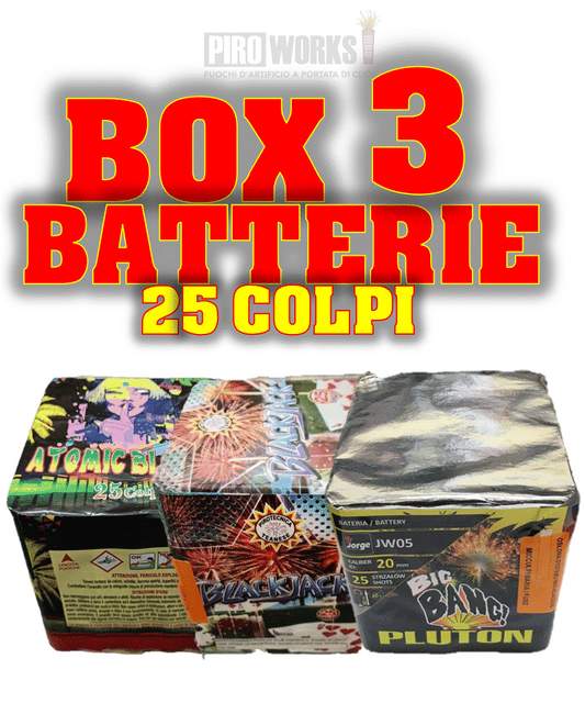 BOX of 3 25 Shots Batteries