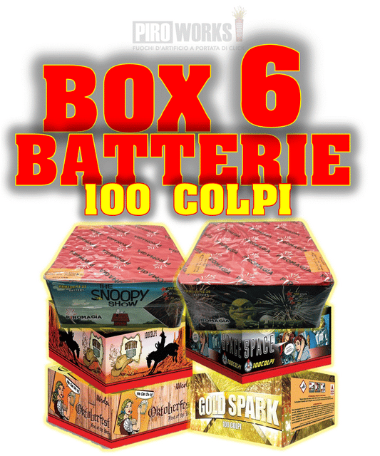 BOX of 6 Batteries of 100 Shots