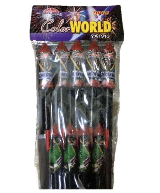 Color World Cohetes 9 Piezas 