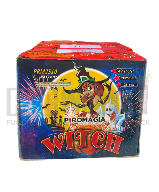 Witch 49 Rounds 25mm Colored Splash Crackling Sbruffo 