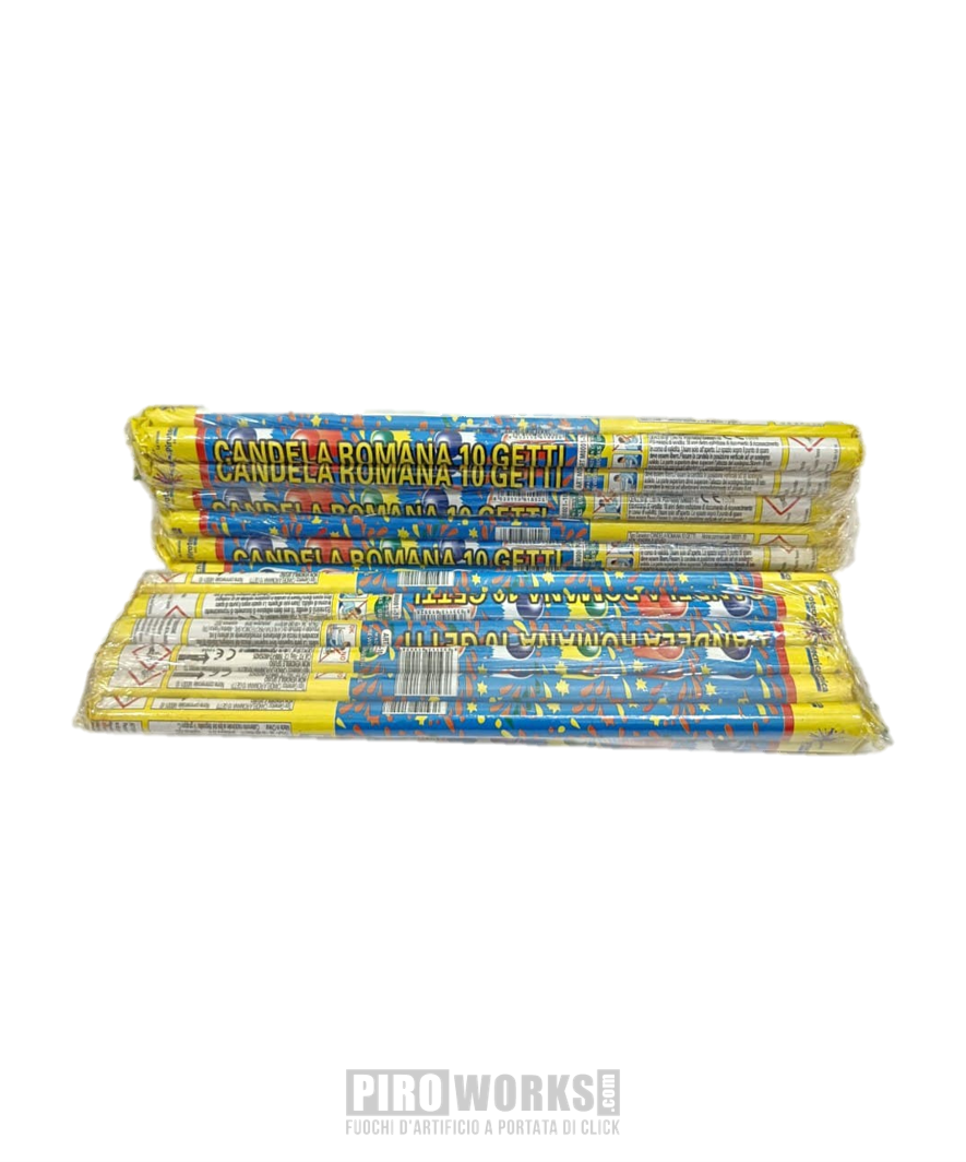 Candela Romana | 10 Getti | 10 Pz | Borgonovo