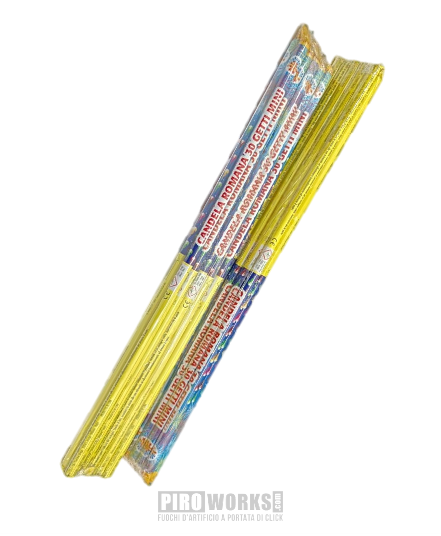 Candela Romana | 30 Getti | 12 Pz | Piromagia