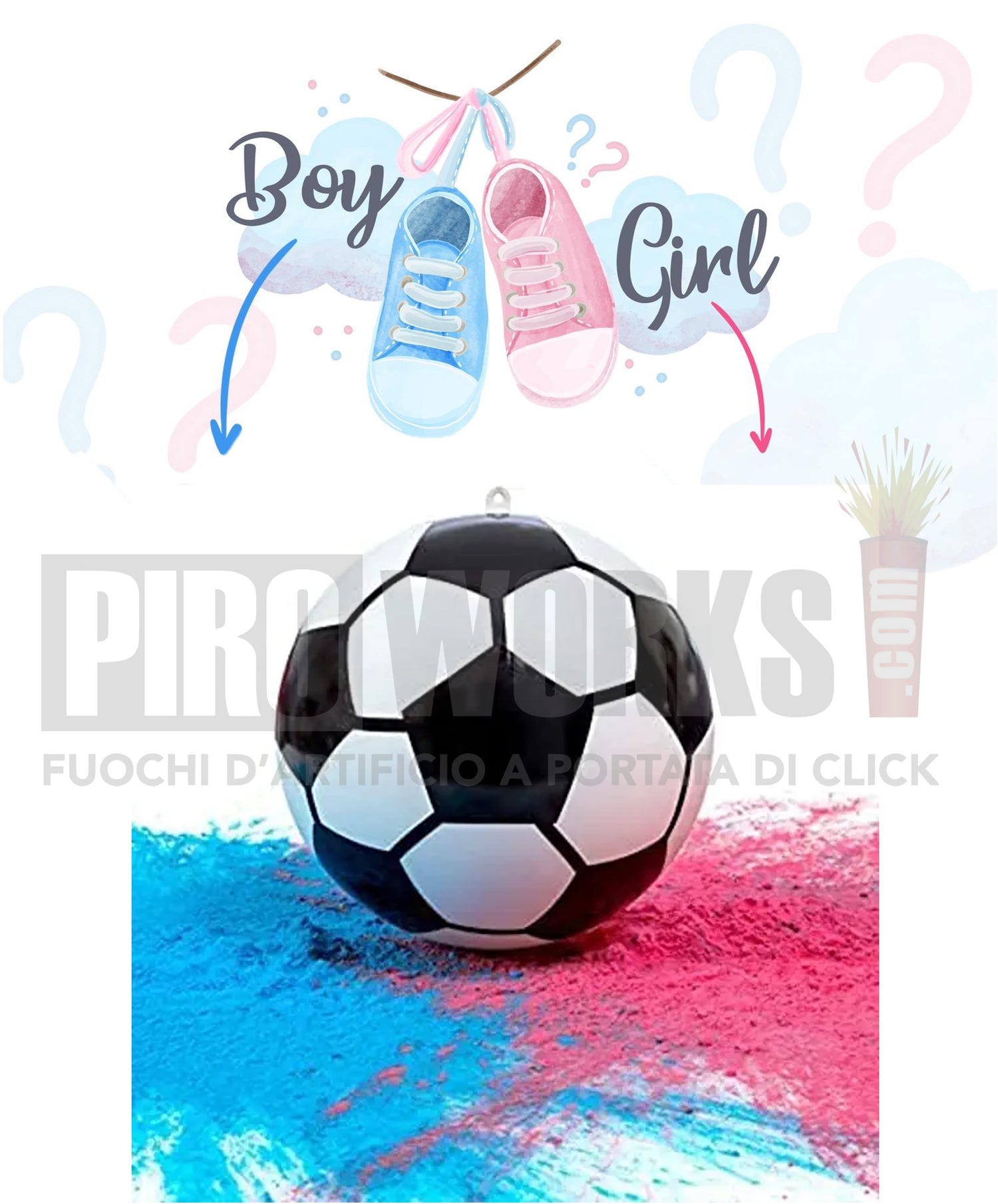BOY OR GIRL? 👶🏻🐣Baby shower 🎈Pallone mongolfiera su pilastro